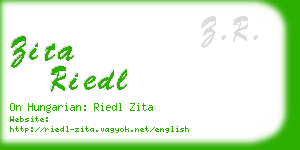 zita riedl business card